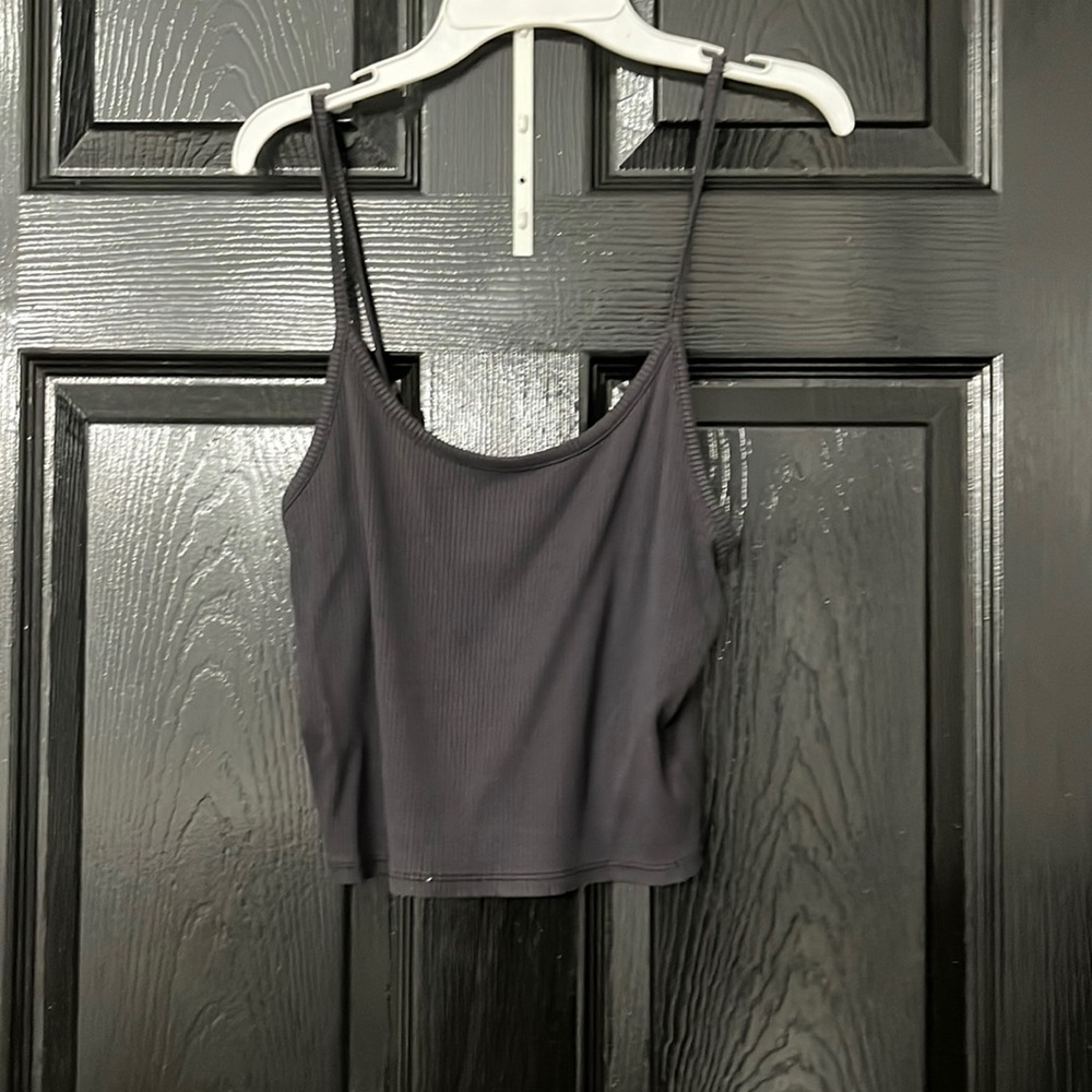 Basic grey crop top